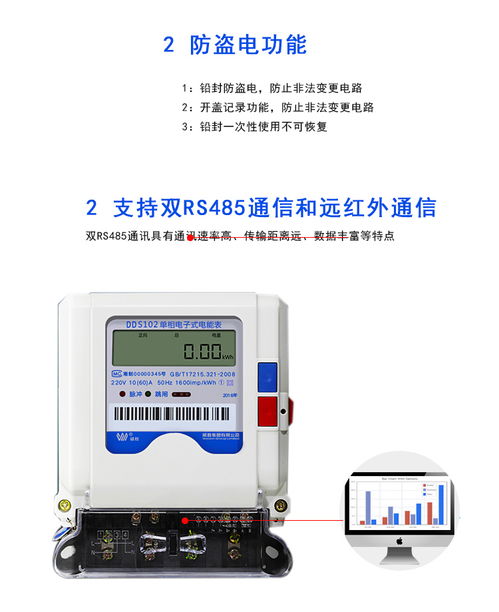 威胜DDS102 T1单相电子式电能表 物业小区与家用的精准计量之选